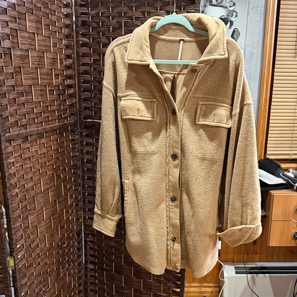 Free People Jackets & Blazers - Free People Camel Teddy Jacket